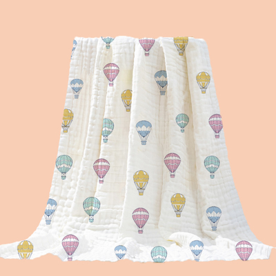 100%Cotton το μωρό Swaddle εκτύπωσης που υφαίνεται την περιστασιακή δεκαετία του '40 ελεύθερου χρόνου γυναικών τρία νηπίων στρώματα καλυμμάτων κάλυψης Crepe το ύφασμα Guze