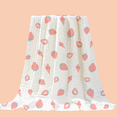 100%Cotton το μωρό Swaddle εκτύπωσης που υφαίνεται την περιστασιακή δεκαετία του '40 ελεύθερου χρόνου γυναικών τρία νηπίων στρώματα καλυμμάτων κάλυψης Crepe το ύφασμα Guze