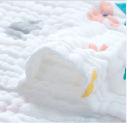 Αναπνεύσιμα έξι στρώματα Crepe το ύφασμα 40SX40S Swaddle γάζας υφάσματος γάζας
