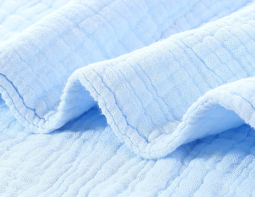 Μπλε Crinkle ύφασμα γάζας από το ναυπηγείο έξι Swaddle στρώματα υφάσματος γάζας