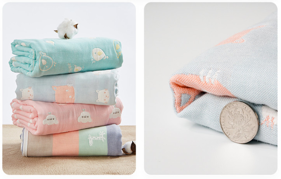 Crepe η κτενισμένη Jacquard βαμβακιού υλική άνετη ισχυρή απορρόφηση νερού