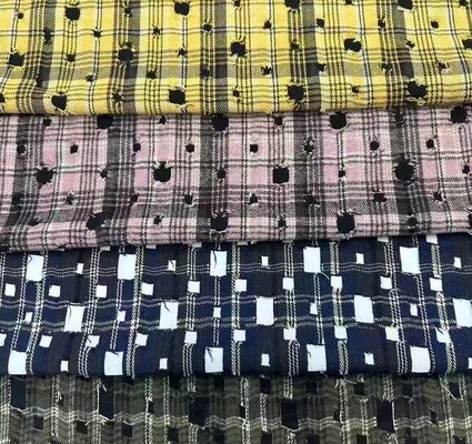 100% βαμβάκι Τσετ 130gm Μόδια πουκάμισο ύφασμα Plaid ύφασμα συνδυασμούς καλλιτεχνικά