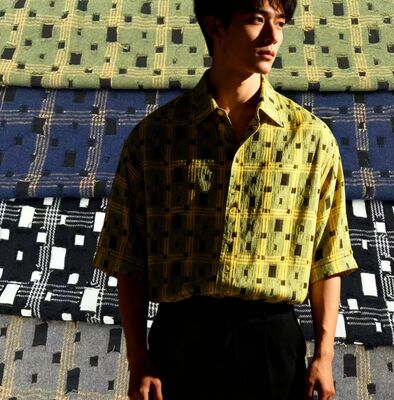 100% βαμβάκι Τσετ 130gm Μόδια πουκάμισο ύφασμα Plaid ύφασμα συνδυασμούς καλλιτεχνικά