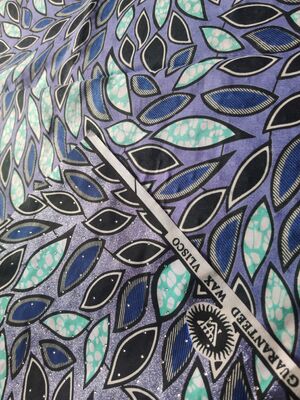 Υφασμα African Wax Print με Στρας Hot-fix – 91% Βαμβάκι 9% Σπαντέξ, Υψηλή Αντοχή στις Ζάρες, Εξαιρετική Ελαστική Ανάκαμψη