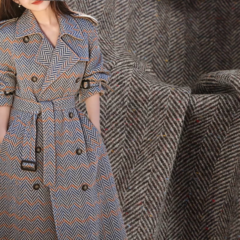 225 GSM Herringbone 50% Wool Coat Suit Fabric Αχρόνια κομψότητα με ευγενές ευρωπαϊκό στυλ